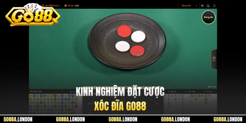 Kinh nghiệm đặt cược xóc đĩa GO88