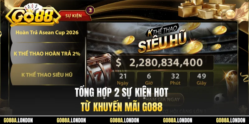 Tổng hợp 2 sự kiện hot từ khuyến mãi GO88